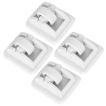 KONTONTY Set of 4 White Self-Adhesive Caster Wheels for Small Plastic Boxes, Ideal for Home Use