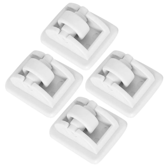 KONTONTY Set of 4 White Self-Adhesive Caster Wheels for Small Plastic Boxes, Ideal for Home Use