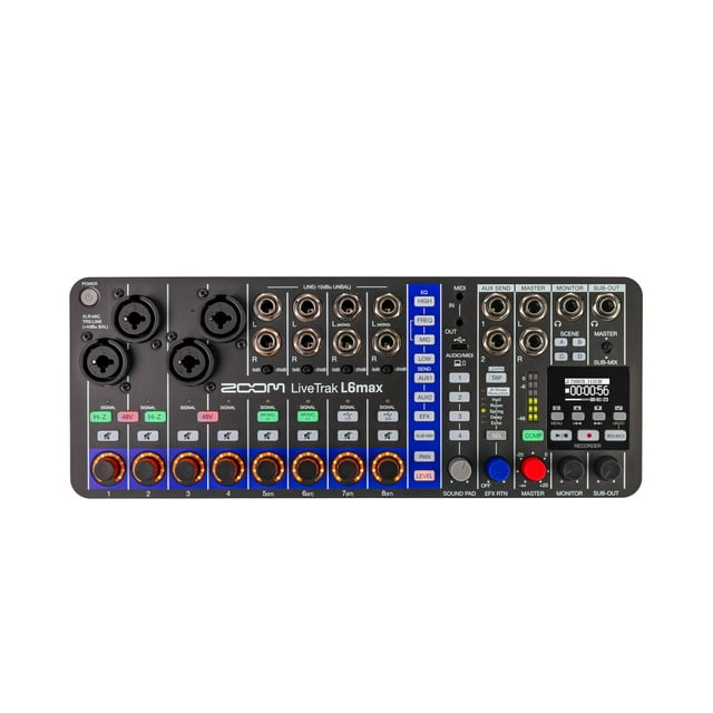 Mezclador y grabador digital Zoom LiveTrak L6max de 12 canales