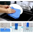 thumbnail image 3 of Ultra Premium Microfiber Kitchen Dish Cloth Waffle Weave, 8 Pack (12x12 in, Blue), 3 of 5