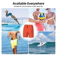 thumbnail image 6 of Uemuo Salmon Fish Meat Pattern Mens Swim Trunks Quick Dry Board Shorts with Mesh Lining, Stretch Beach Shorts Quick Dry No-Chafing Board Shorts-Small, 6 of 9