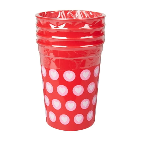 Celebrations 4 Plastic Cups Red