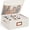 Beige, variant on Photo Storage Box with Lid & Dividers, Linen Photo Organizer for up to 2000 4x6 Pictures