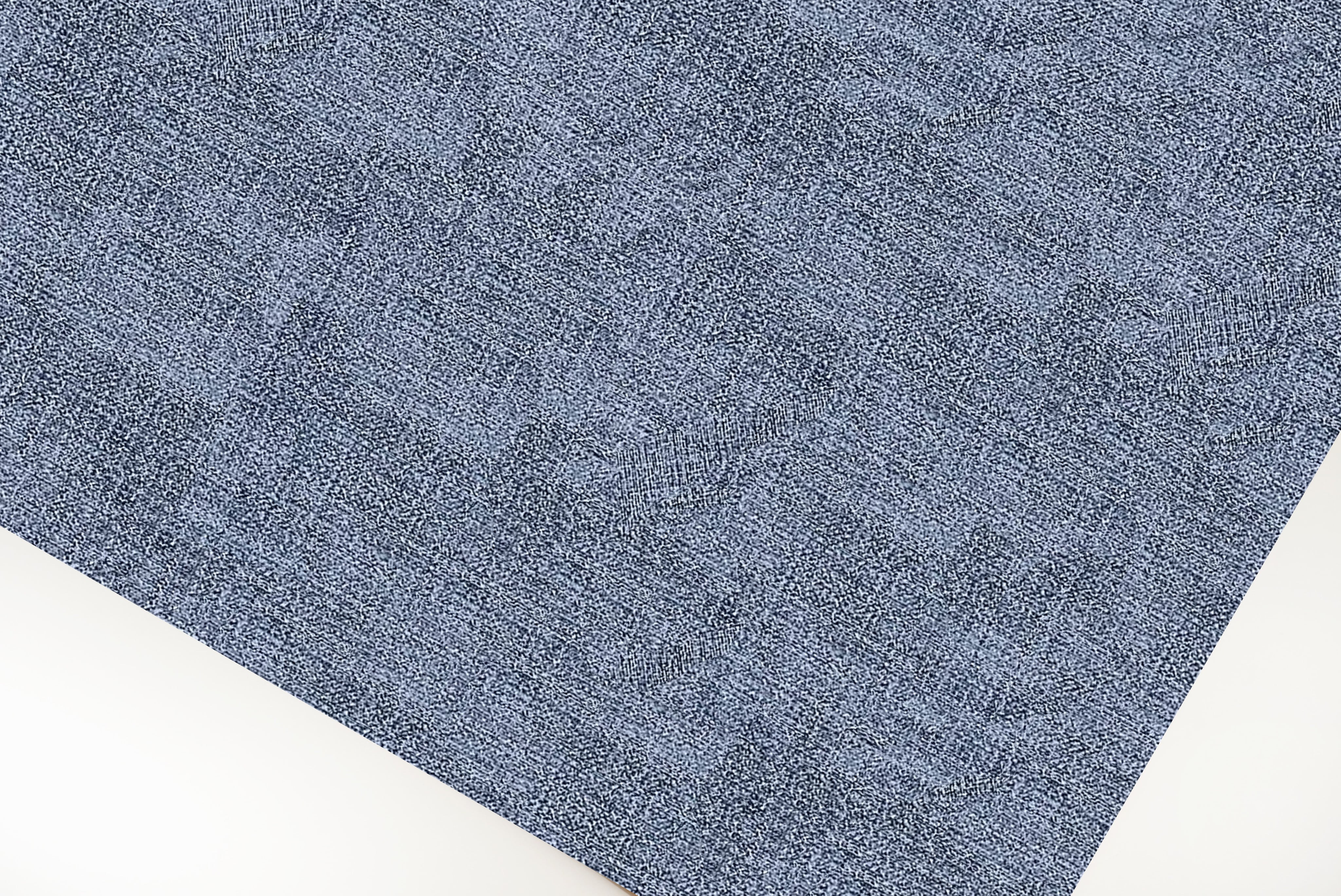 Dainty Home Amalfi Faux Leather Reversible 2 Pattern 12 x 18 Rectangular Placemats, Set Of 4, Blue