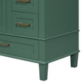 thumbnail image 6 of 30 Inch Bathroom Vanity without Sink, Modern Under Sink Cabinet with 3 Drawers and 1 Door, Floor Storage Cabinet for Bathroom, Green, 6 of 7