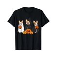 thumbnail image 1 of Retro Funny Ghost and Witch Corgi Dog Pumpkin Halloween Cute T-Shirt, 1 of 6