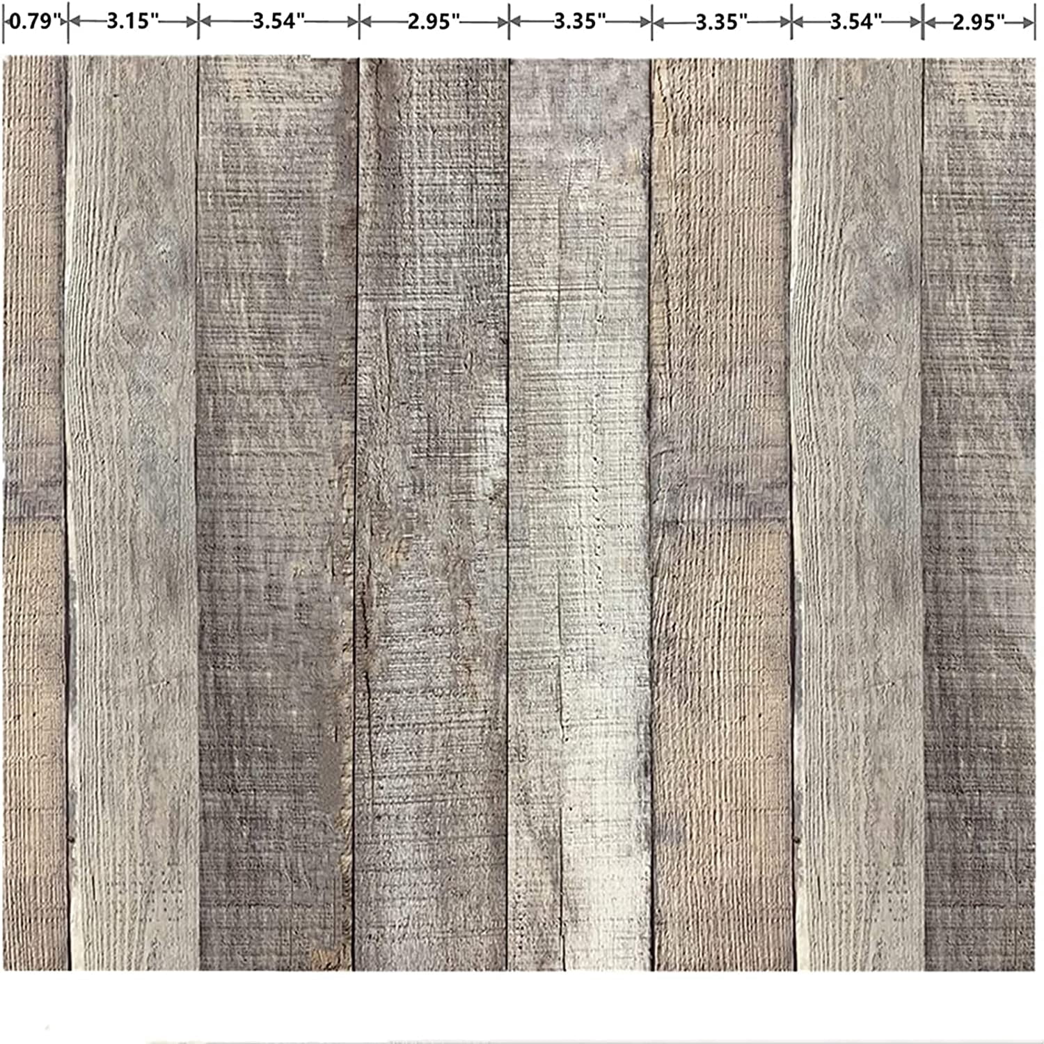 Abyssaly 17.7" x 492" Faux Wood Wallpaper Shiplap Peel and Stick Wallpaper Grain Contact Paper Distressed Reclaimed Wood Plank Self Adhesive Decor Wall Paper Vinyl Roll
