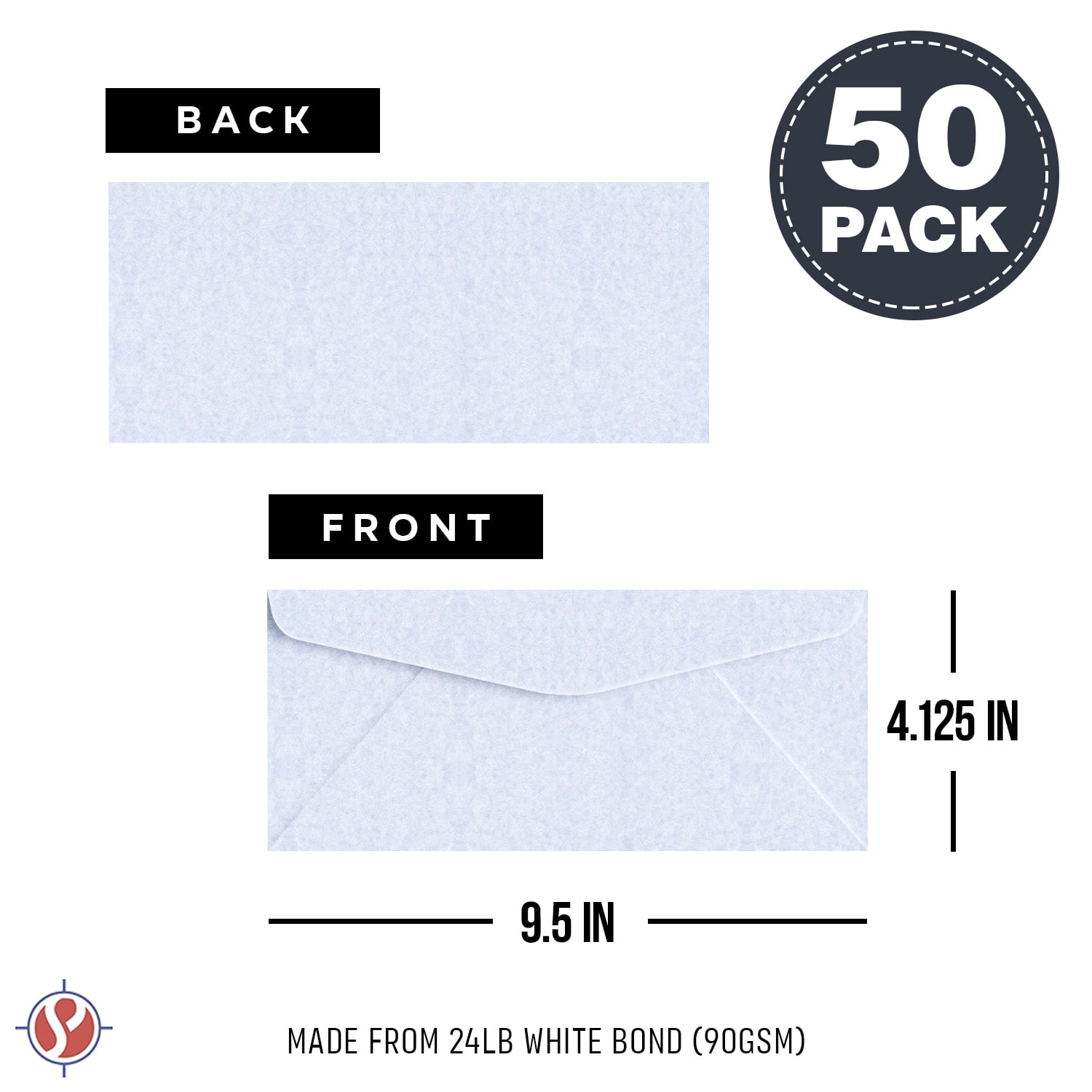 Bluestone #10 Parchment Business Envelopes – Perfect for Invitations, Greetings, Holiday, Office, Invoices, Letters, Mailings | 4 1/8 x 9 1/2 inches | 50 per Pack