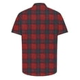 thumbnail image 4 of miqiqism Men Plus Size Tops Shirts Buffalo Plaid Blouses Short Sleeve Tshirts Casual Button-Down Shirt for Men Summer Top 2025 Fashon,03_Multicolor,3X-Large, 4 of 5