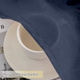 thumbnail image 2 of MKHILL Navy Blue Crushed Textured Valance Curtains 2 Pack Rod Pocket Soft Airy Window Curtains for Kitchen Basement Cafe Farmhouse Decor 42Wx14L Inch, 2 of 10