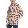 thumbnail image 2 of Fotbe Leopard Print Pattern Youth Pullover Hooded Sweatshirt, Boys Hoodie, Kangaroo Pocket Hoodie for Kids Girls -Large, 2 of 6