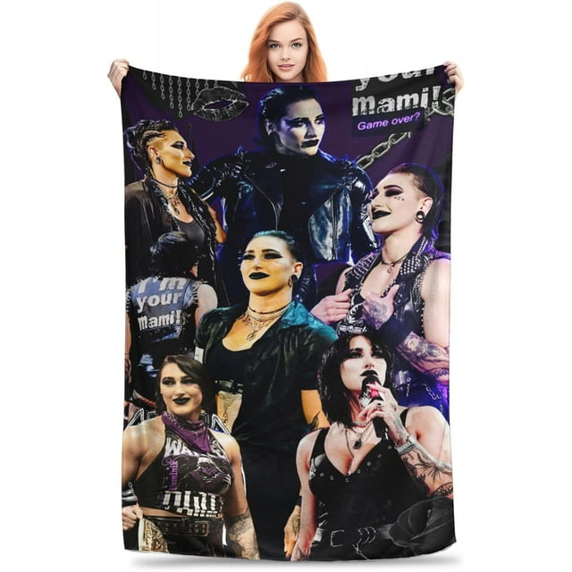 Rhea Wrestler Ripley Throw Blanket Lightweight Air Conditioner Blanket King Size Blankets for All Seasons Funny Blankets for Office for Running 40"x30"
