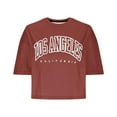 thumbnail image 5 of Fznquz Casual Women's Tops Brown Sexy Elbow Length Shirt Graphic Crop Crew Neck Women’S Blouses, 5 of 7