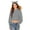 Grey, variant on Cute Cat Ear Cropped Hoodies for Women Fall Winter Casual Long Sleeve Hooded Sweatshirt Pullover Tops