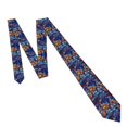 thumbnail image 4 of Naloa Colorful Fall Leaves Print Solid Color Tie Formal Necktie for Men，Suitable for business, daily life, work, 4 of 5
