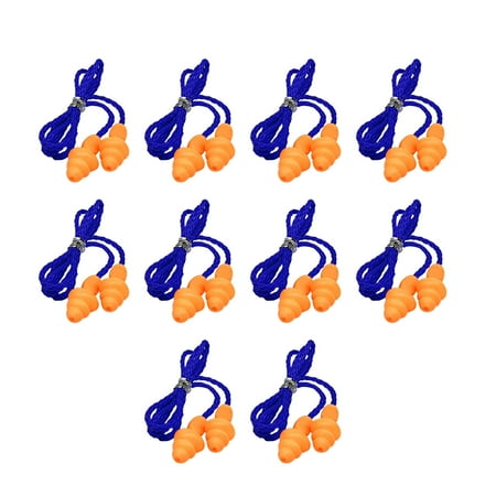 

Liwarace 100 Pair Reusable Earplugs Corded Silicone Ear Plugs Shooting Hearing Protection