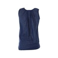 thumbnail image 2 of Kiind Of Womens Navy Sleeveless Scoop-Neck Pleated-Back Top S, 2 of 2