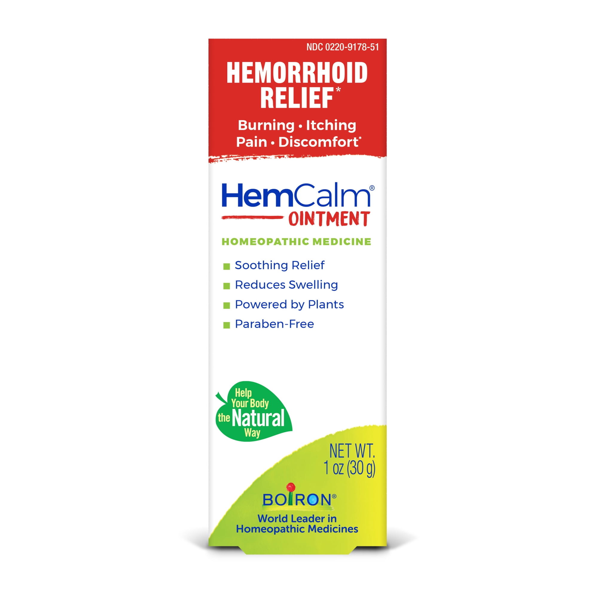 Boiron HemCalm Ointment, Homeopathic Medicine for Hemorrhoid Relief, Burning, Itching, Pain, Discomfort, 1 oz
