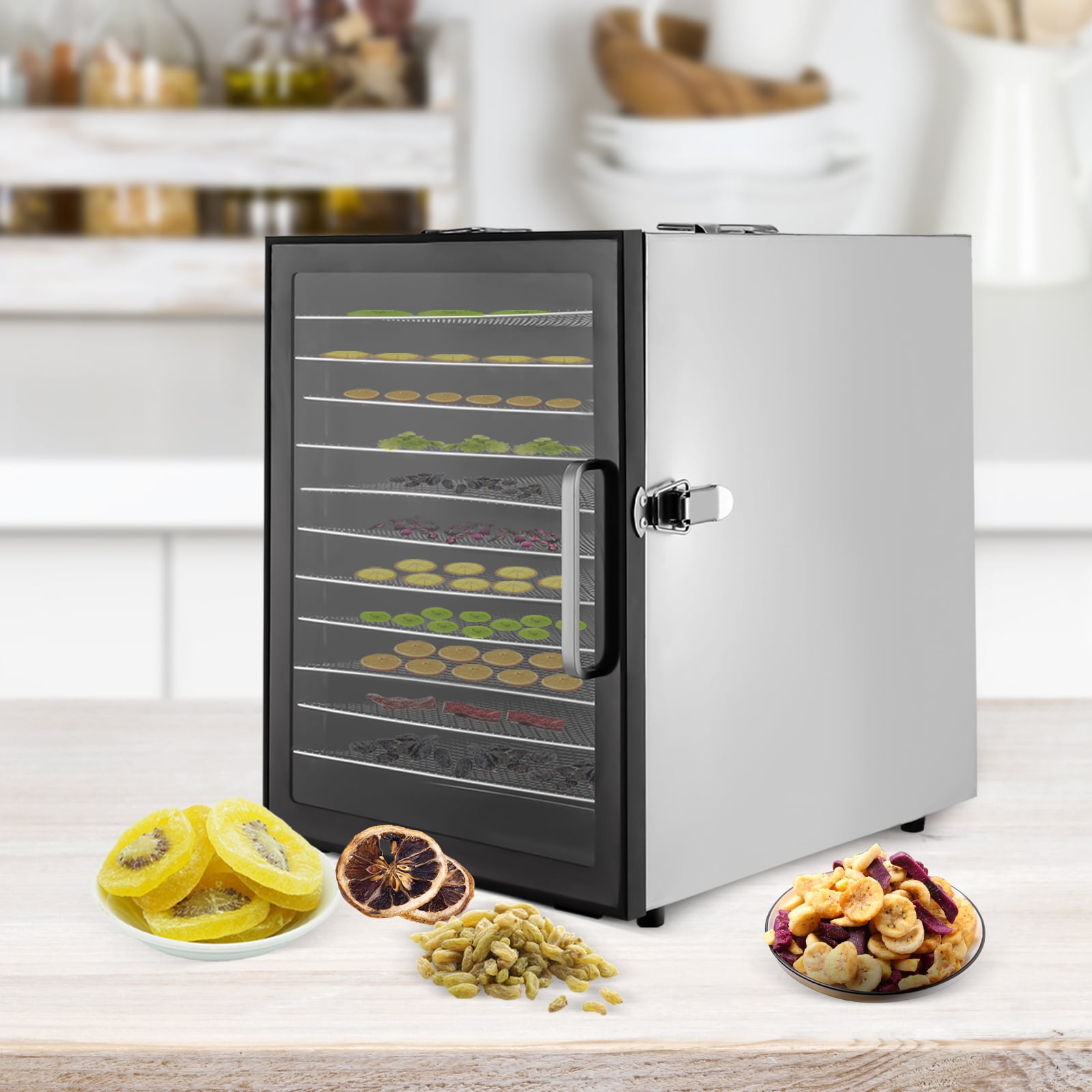 Miumaeov Food Dehydrator with Adjustable Timer and Temperature Control