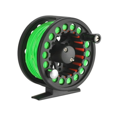 Anself 2+1BB Large Arbor Fly Fishing Reel Lightweight Machined Aluminum Alloy Fly Fishing Reel with Line