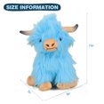 thumbnail image 3 of Cute Highland Cow Stuffed Animal,Animal Cattle Plush Farm Toy,10.5 inches Two Color Realistic Cow Plush Toy,Farm Plushie Christmas Birthday Present for Boys Girls Kids Grandchildren(Blue), 3 of 6