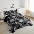 thumbnail image 3 of Castle Fairy Gothic Skull Queen Comforter Set,Abstract Camouflage Bedding Comforter Set, 3 of 8