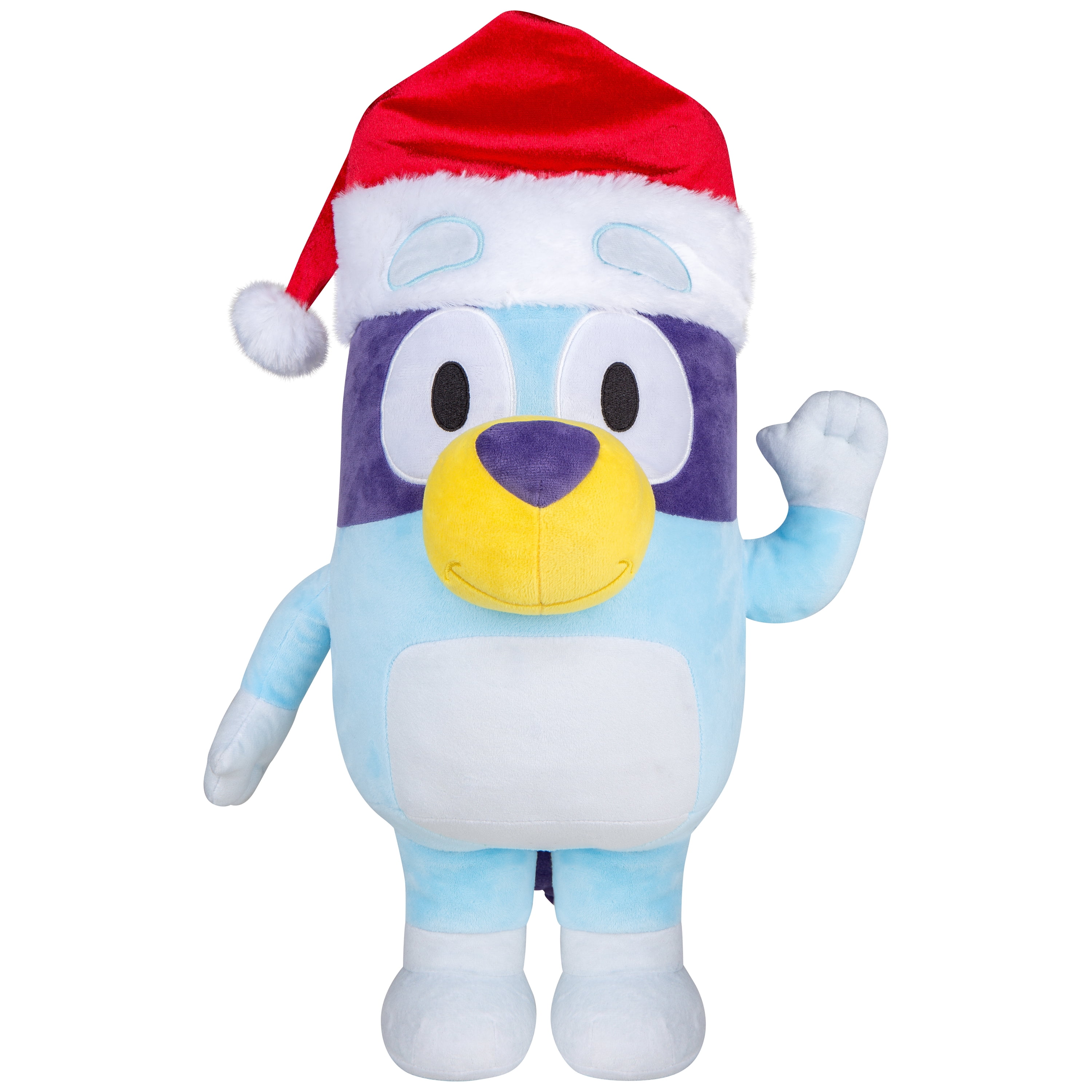 Holiday Greeter Bluey in Santa Hat SM Bluey