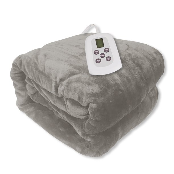 Westerly Full Size Microplush Electric Heated Blanket, Gray - Walmart ...