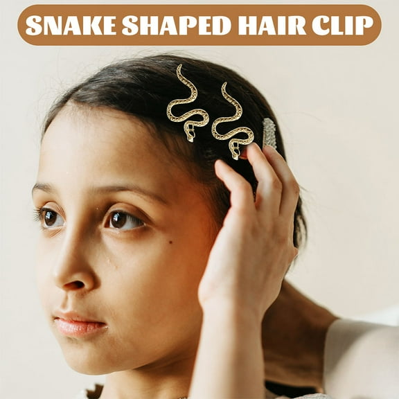 PAMINGONO 4pcs Snake Shape Hair Clips Set, Alloy Hair Accessories for Women, Stylish and Spooky Hair Decorations