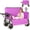 Purple, variant on 3-in-1 Folding Wagon with Bench Seat and Rear-Mounted Tabletop, 500lbs Capacity Heavy Duty Collapsible Wagon, All-Terrain Beach Wagon with 9"x4" Wheels and Dual Cup Holders, Dark Blue