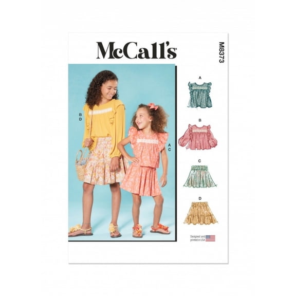 McCalls Sewing Pattern 8373 Kids, Teenagers CHJ (7-8-10-12-14)