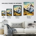 thumbnail image 4 of Swiss Alps Switzerland Oil Painting Snow Capped Peaks Over Idyllic Alpine Meadow Art Print Framed Poster Wall Decor 12x16 inch, 4 of 5