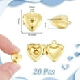 thumbnail image 3 of 20Pcs Heart Photo Frame Charms Golden Picture Locket Charm Metal Locket Pendants Photo Memory Necklace Chain Bouquet Picture Charm for Women Men Wedding Jewelry Making, 3 of 5