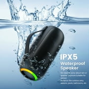 JYX Bluetooth Speaker, Portable Party Speaker with 2 Mics, IPX5 Waterproof Outdoor Party Speaker
