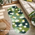 thumbnail image 4 of golytefs Moss Rug Fluffy Moss Green Carpet Flocked Green Plush Bedroom Rug (160x90cm), 4 of 9