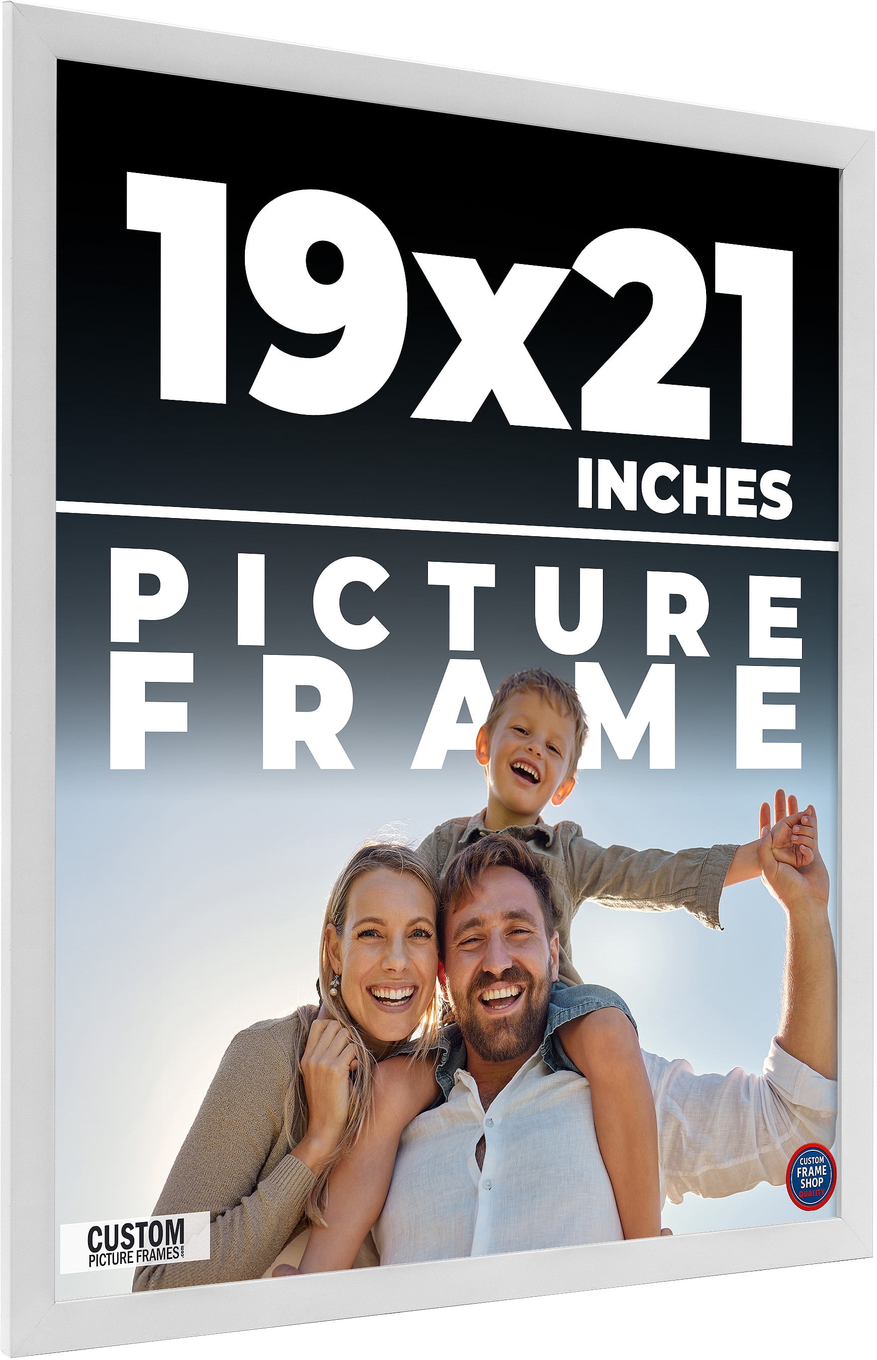 19x23 Frame White Solid Wood Picture Frame Includes UV Acrylic