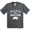 thumbnail image 3 of Inktastic Life's Better with Bacon Youth T-Shirt, 3 of 5