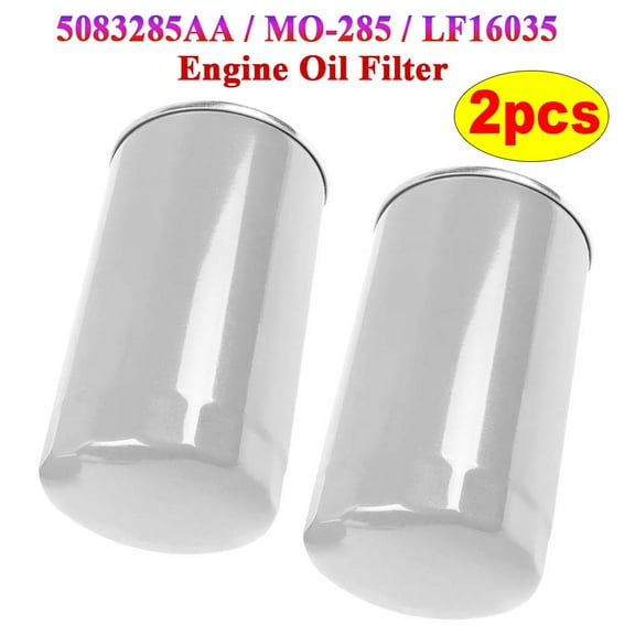 5083285AA 2pc Engine Oil Filter For 90-18 Dodge Ram Cummins Diesel 6.7L 5.9L
