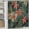 thumbnail image 6 of Orinice Shower Curtain Tropical Exotic Palm Leaves Jungle Monstera Leaf Bird Paradise Flower&nbsp;Botanical Hawaiian Home Decoration Bathroom Accessories Bath Shower Curtains  69x72, 6 of 7