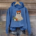 thumbnail image 2 of WEAIXIMIUNG Sweat à Capuche Zippé pour Femmes Sans Capuche Sweat Court Chandails en Molleton pour Femmes Automne Visage de Citrouille Tee Léger Pull Tops Imprimé Rétro Chandails à Capuchon Chandail en Molleton, 2 of 3
