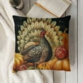 thumbnail image 5 of Thanksgiving Turkey Pillow Covers Fall Outdoor Pillows Decor Pumpkin Sunflower Apple Grape Autumn Farmhouse Throw Pillow Cushion Case Give Thanks Thanksgiving Decorations, 5 of 5
