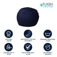thumbnail image 2 of Flash Furniture Dillon Small Solid Navy Blue Refillable Bean Bag Chair for Kids and Teens, 2 of 12