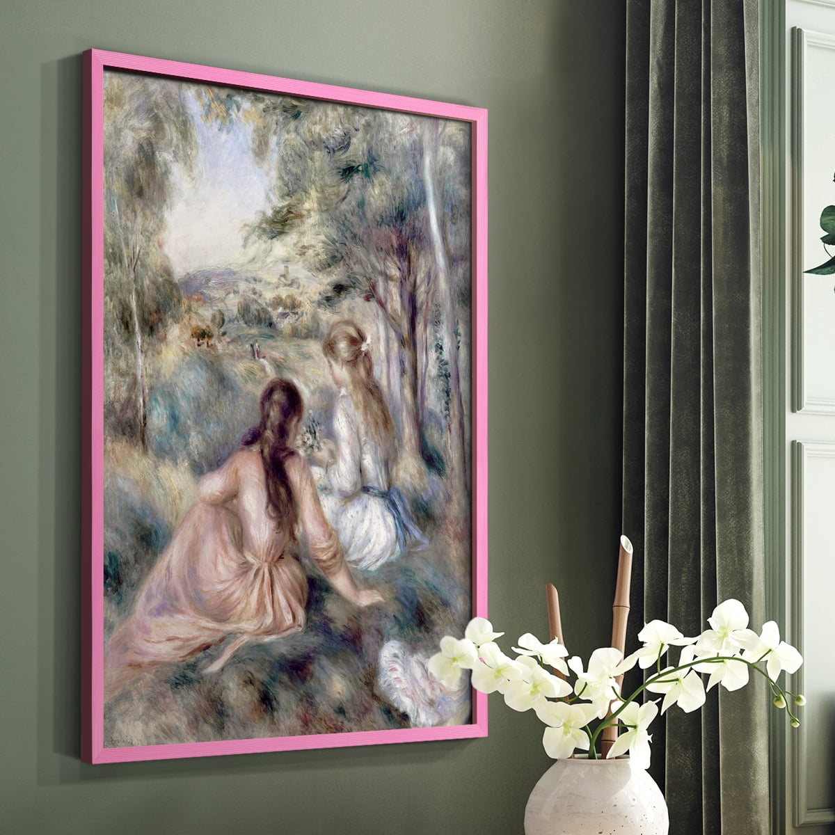 In The Meadow in Pink Solid Wood 8 x 10 Framed Print