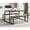 Gray-2benches, variant on Dining Table Set for 4, Modern Kitchen Table and 4 Chairs for Small Spaces, Breakfast Nook, Black