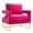 Pink, variant on TOV Furniture Avery Cream Velvet Accent Chair with Gold Base
