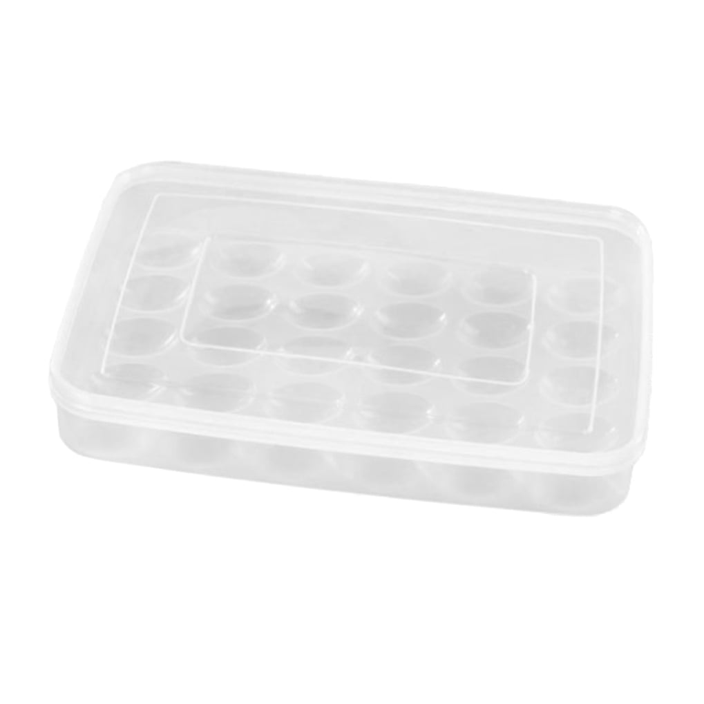 FONDOTIN 1Pcs Egg Box for Fridge Shockproof Storage Plastic 13.6 x 10.2 x 1.6in
