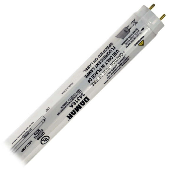 Damar 34316 - LED18T8 / 841 / 4FT / HYBRID / SS 4 Foot LED Straight T8 Tube Light Bulb for Replacing Fluorescents