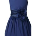 thumbnail image 7 of iiniim Kids V Neck Chiffon Flower Girl Dress for Wedding Bridesmaid Pageant Birthday Party Navy Blue 2, 7 of 7