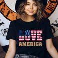 thumbnail image 3 of Love America Independence Day Tee - USA Flag 4th of July Patriotic T-Shirt for Men and Women, 3 of 6