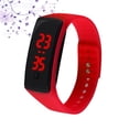thumbnail image 3 of Moda Niños Relojes de pulsera al aire libre Hombres Mujeres Reloj digital LED Reloj de pulsera de silicona deportivo para estudiantes (rojo), 3 of 4